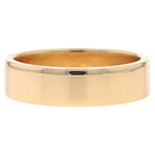 Diamond Wedding Band 14k Solid Yellow Gold Stacking Ring For Sale at ...