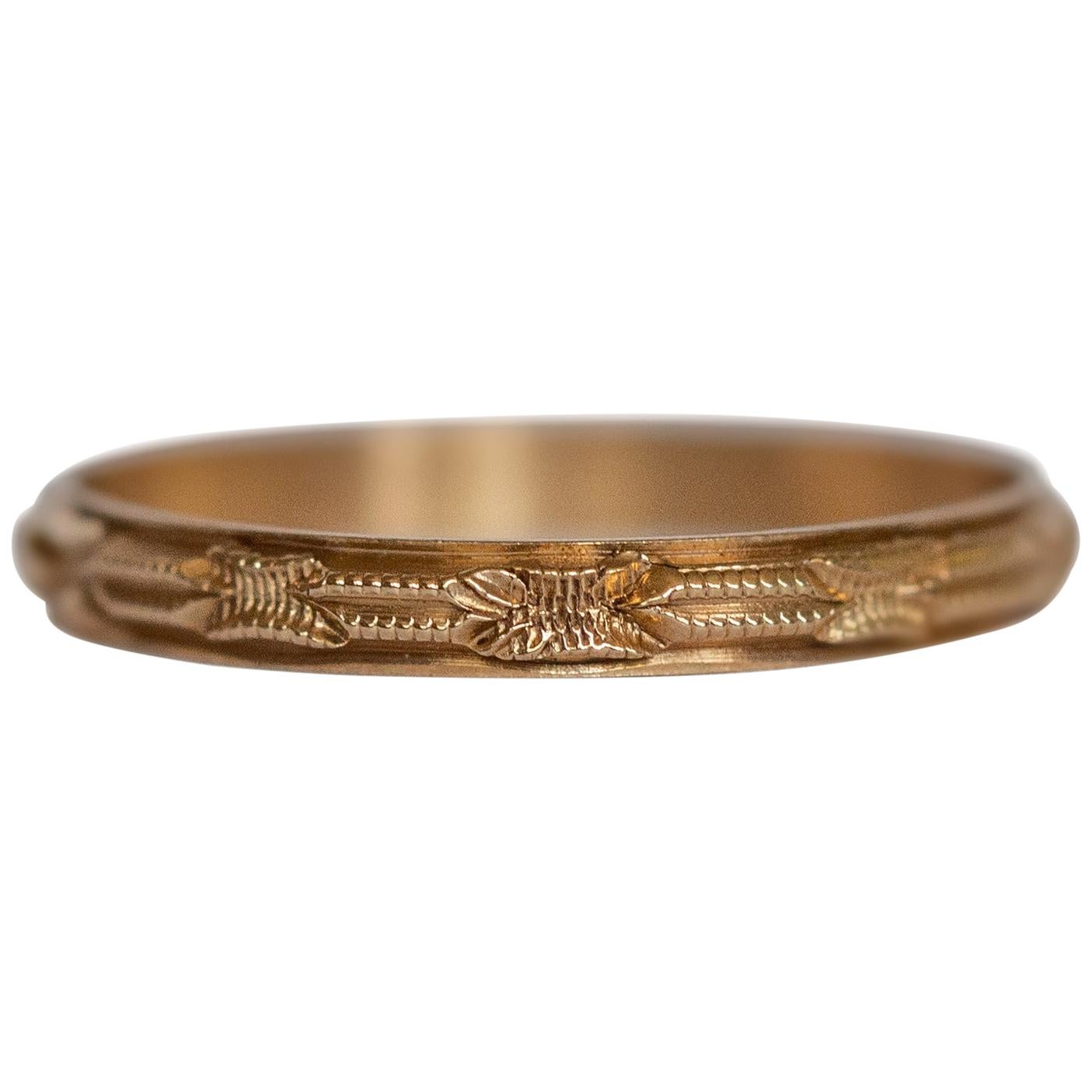 Yellow Gold Wedding Band For Sale