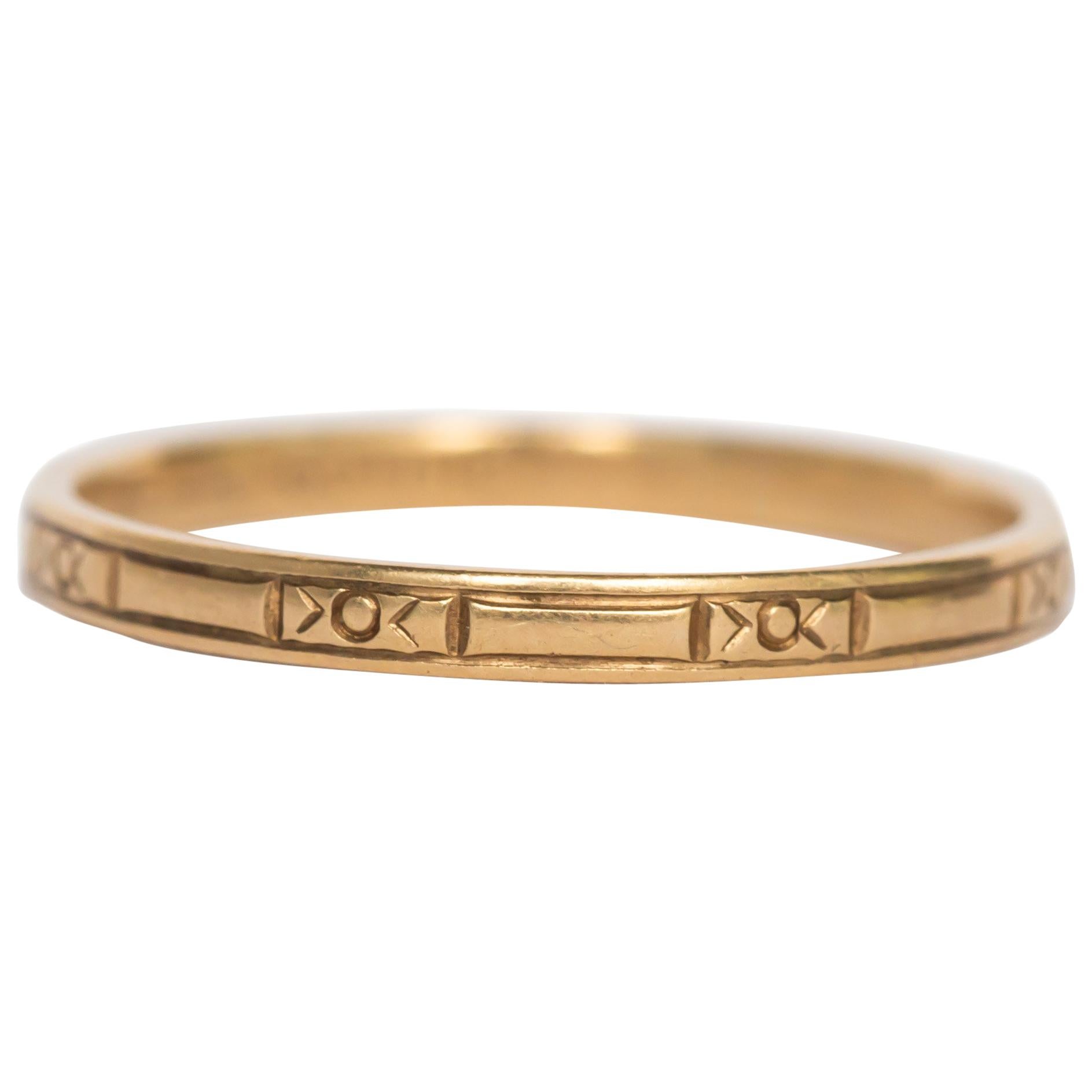 Yellow Gold Wedding Band For Sale