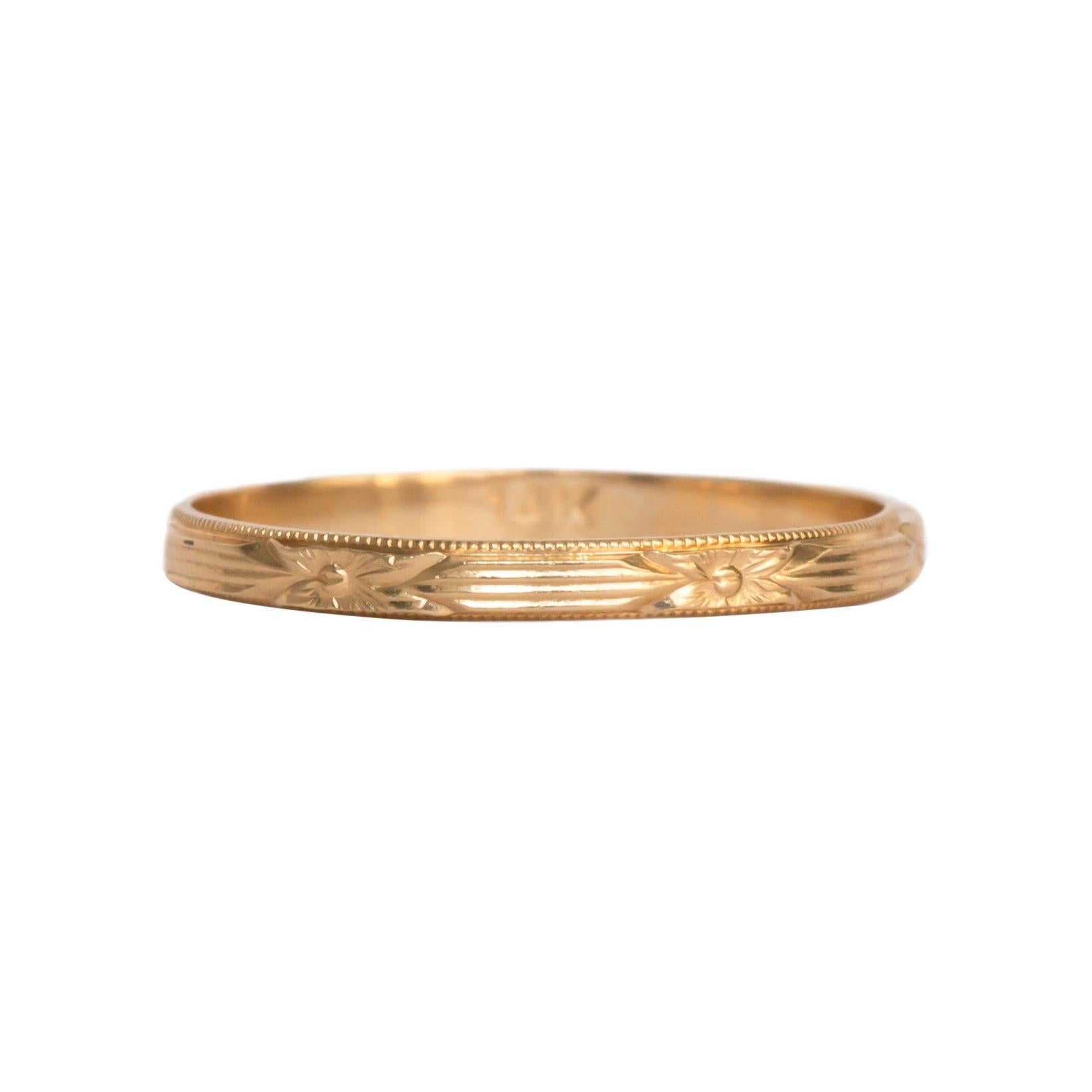 Yellow Gold Wedding Band For Sale