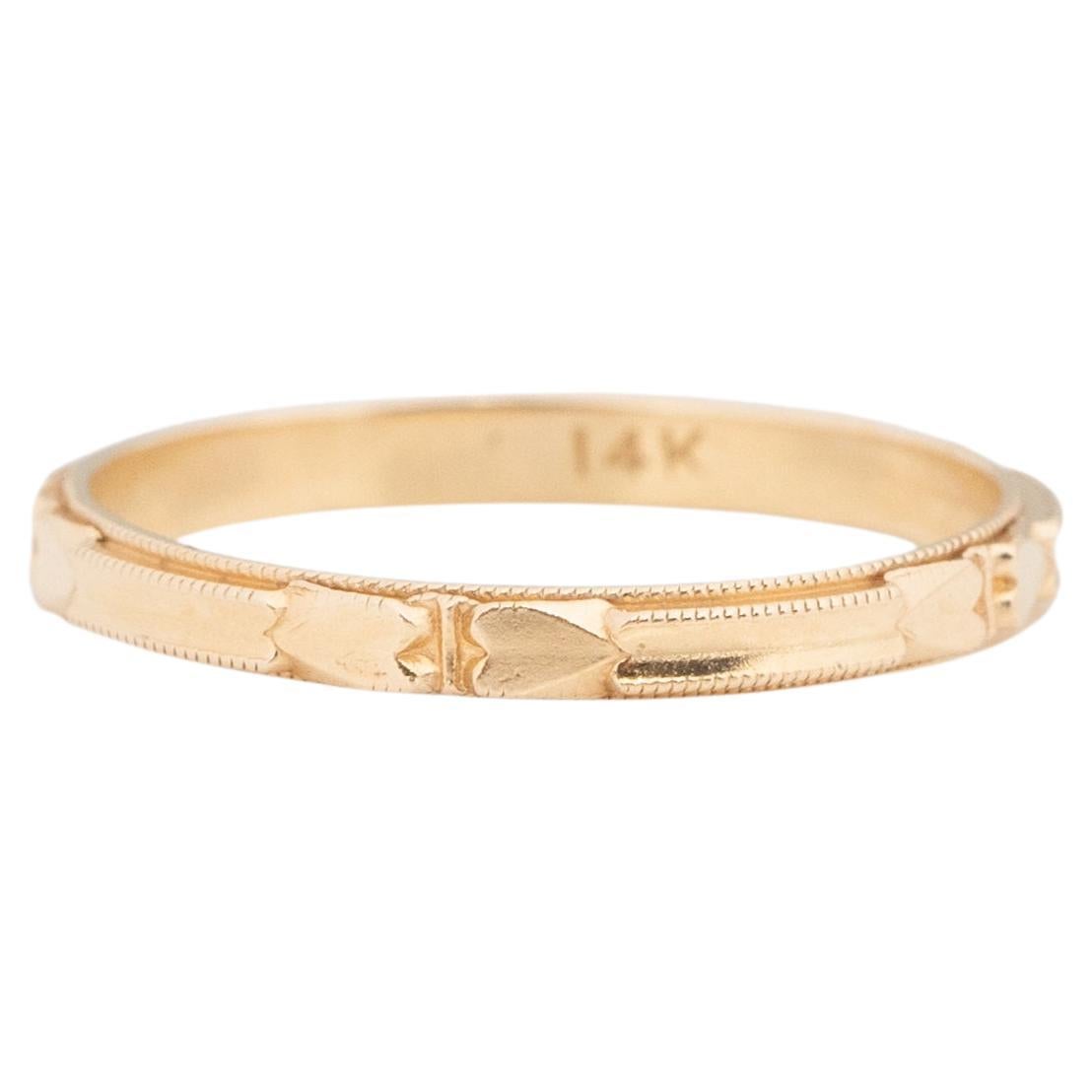 Yellow Gold Wedding Band For Sale