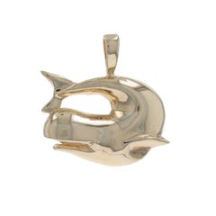 Yellow Gold Whale Pendant - 14k Ocean Life