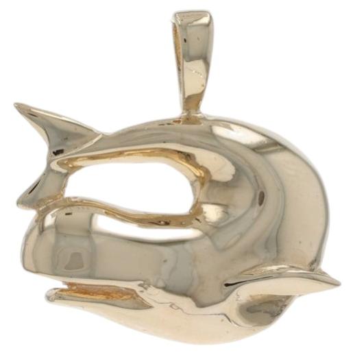 Yellow Gold Whale Pendant - 14k Ocean Life For Sale