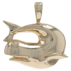 Yellow Gold Whale Pendant - 14k Ocean Life