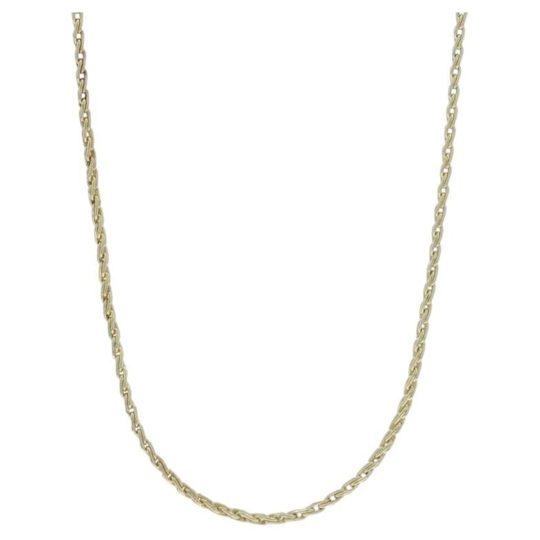 Collar de cadena de trigo de oro amarillo 16 1/2" - 14k