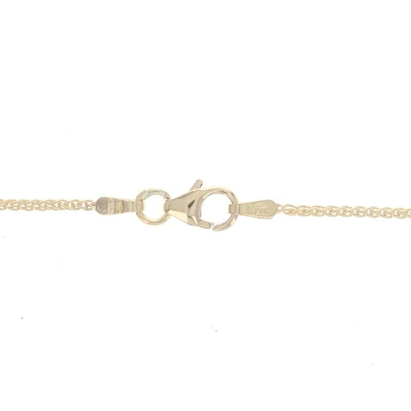 Women's or Men's Yellow Gold Wheat Chain Necklace 16 1/2