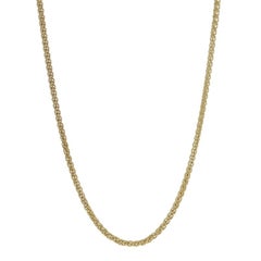Yellow Gold Wheat Chain Necklace 18" - 14k