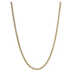 Yellow Gold Wheat Chain Necklace 18" - 14k