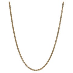 Yellow Gold Wheat Chain Necklace 18" - 18k