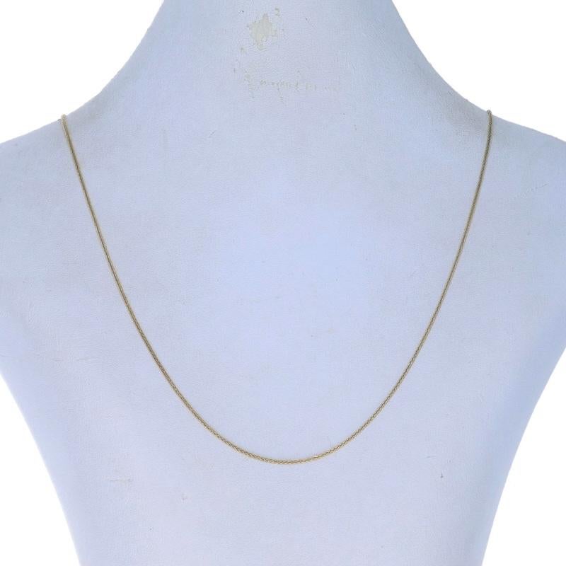 Yellow Gold Wheat Chain Necklace 20 1/2