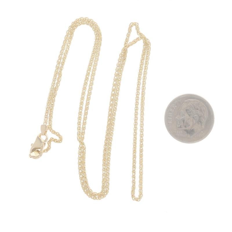 Yellow Gold Wheat Chain Necklace 20 1/4
