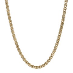 Yellow Gold Wheat Chain Necklace 22 3/4" - 14k