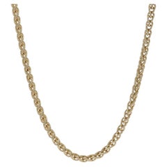 Yellow Gold Wheat Chain Necklace 22 3/4" - 14k