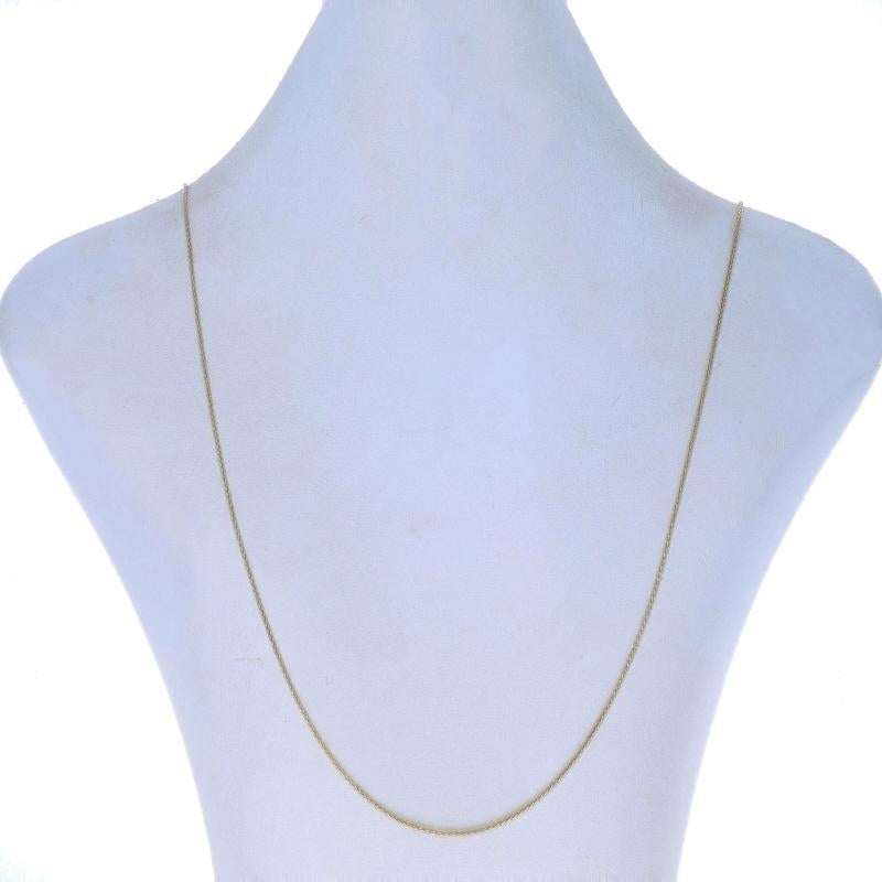 Yellow Gold Wheat Chain Necklace 30