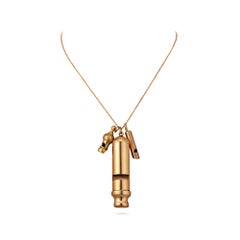 Yellow Gold Whistle Necklace