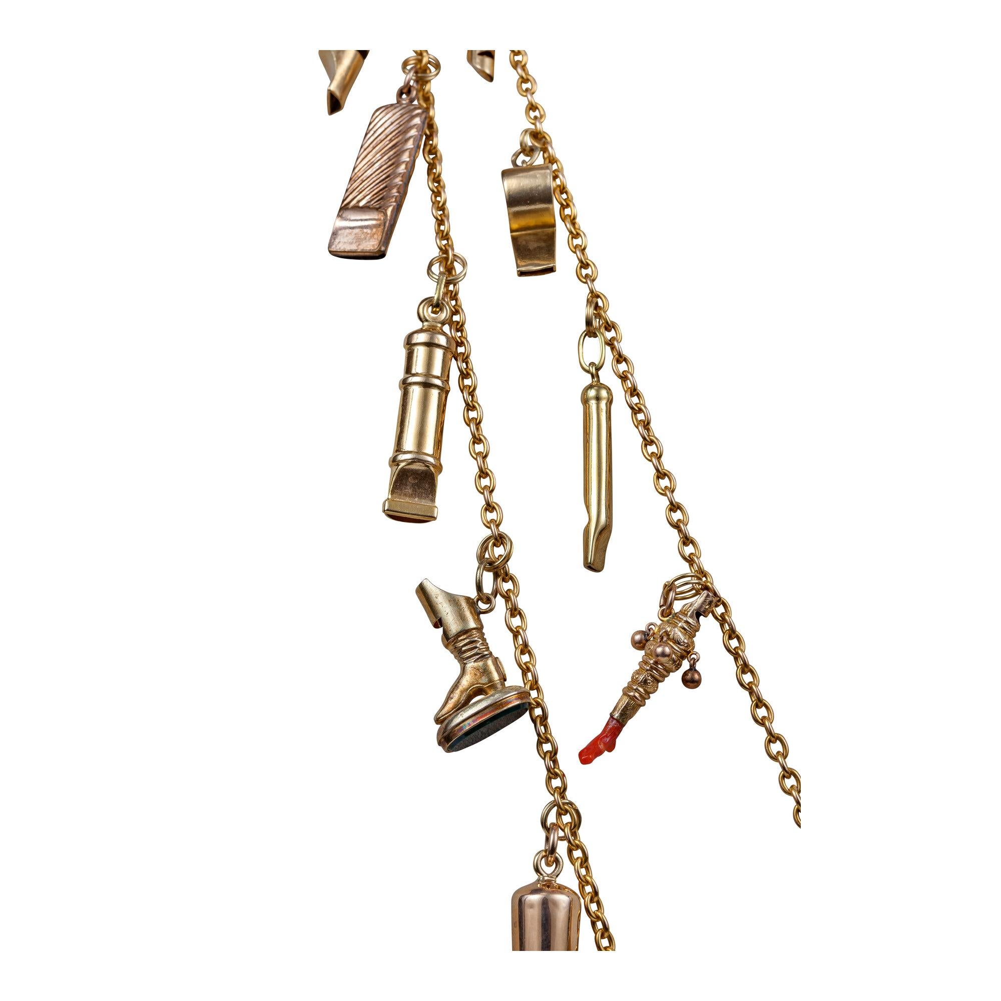 Women's Yellow Gold Whistle Necklace