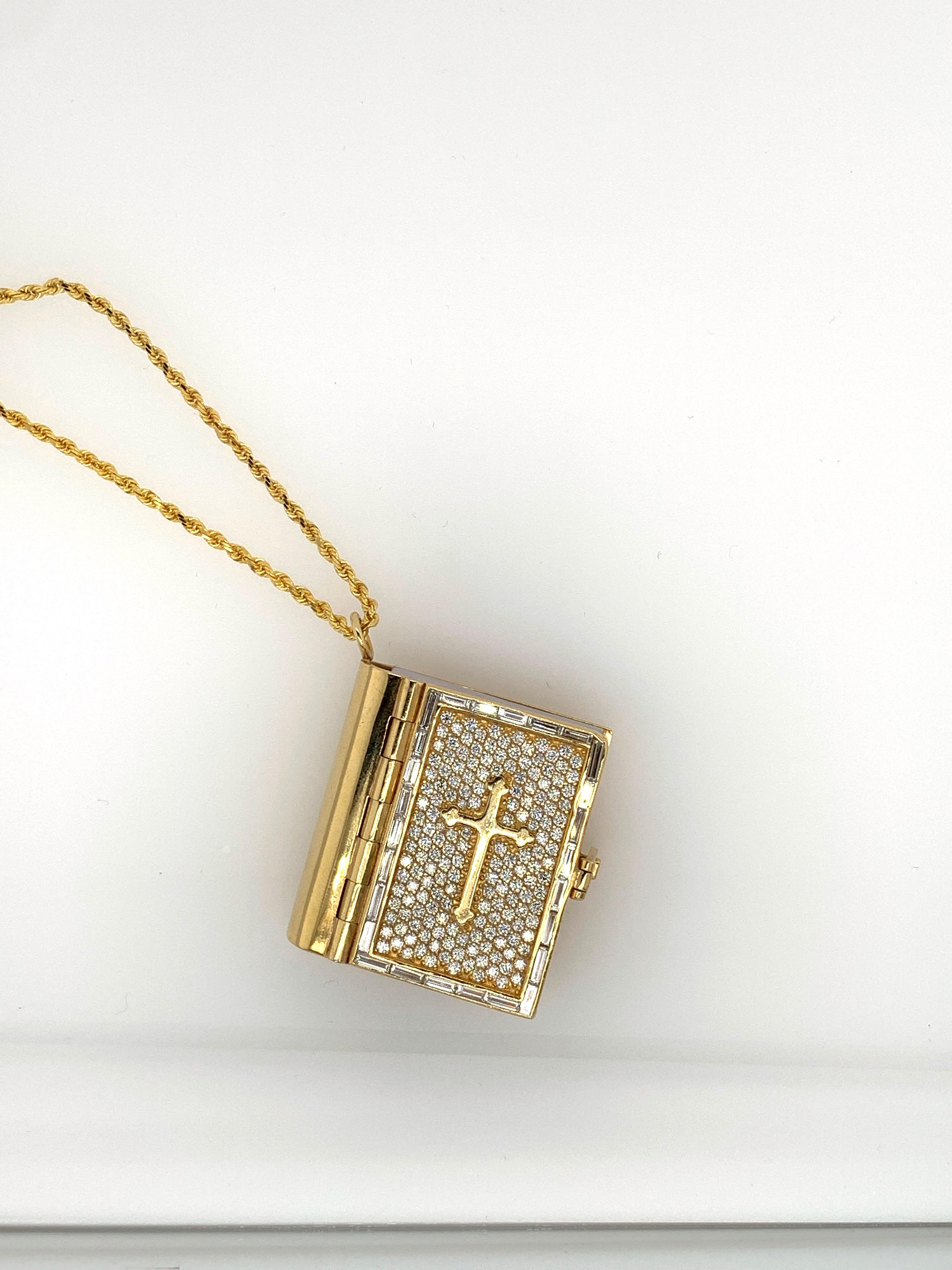 bible necklace gold
