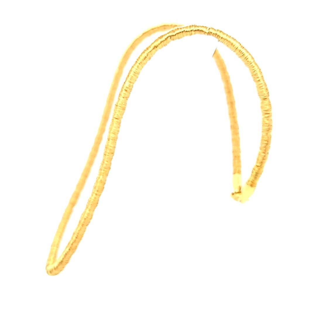 Yellow Gold Wire Wrap Necklace In Good Condition For Sale In Coral Gables, FL