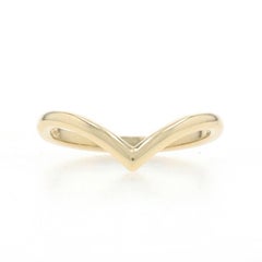 Yellow Gold Wishbone Band - 14k Enhancer Guard Ring