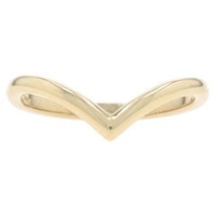 Yellow Gold Wishbone Band - 14k Enhancer Guard Ring