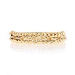Yellow Gold Woven Chain Band - 14k Ring SZ 9
