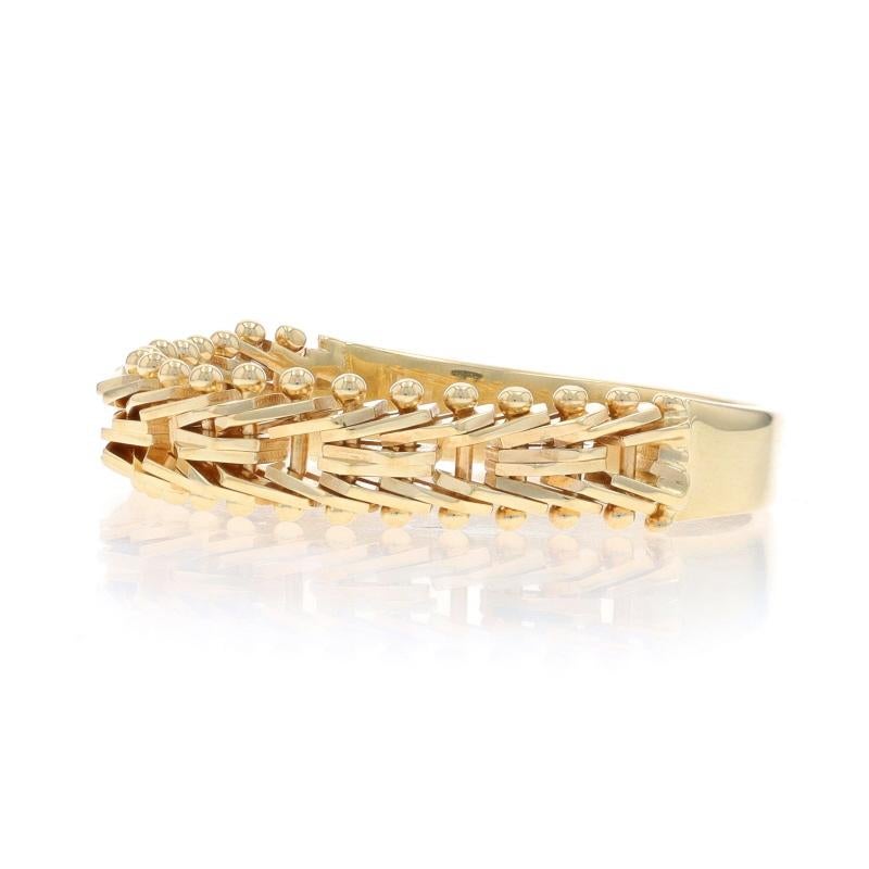 Women's Yellow Gold Woven Chain Band - 14k Ring SZ 9 For Sale