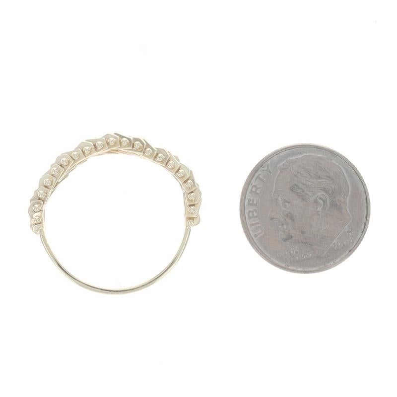 Yellow Gold Woven Chain Band - 14k Ring SZ 9 For Sale 2