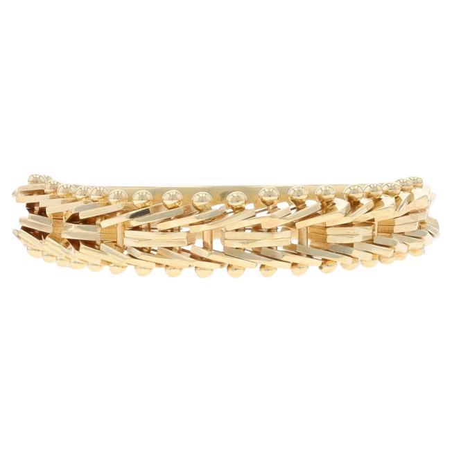 Yellow Gold Woven Chain Band - 14k Ring SZ 9