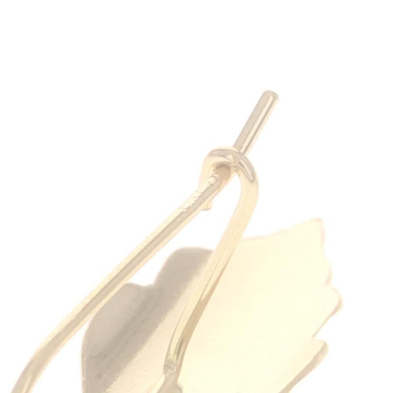 Donna Orecchini pendenti in oro giallo a forma di foglie intrecciate - 14k in vendita