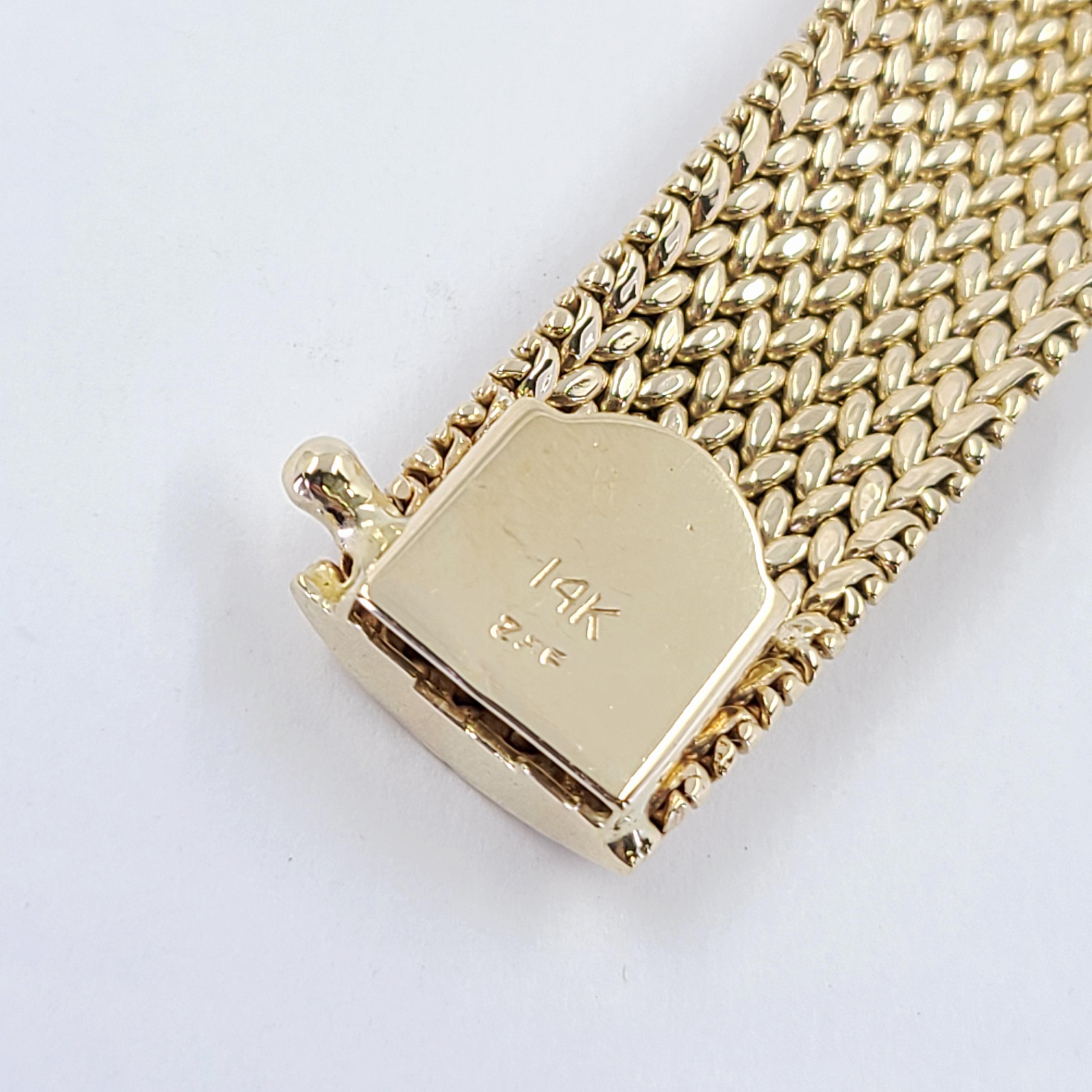 solid gold mesh bracelet