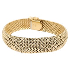 Yellow Gold Woven Mesh Bracelet