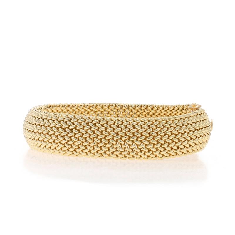 Women's Yellow Gold Woven Mesh Chain Bracelet 7 1/2