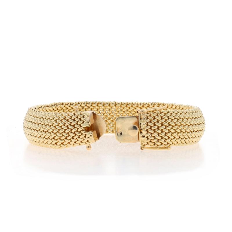 Bracelet en maille tissée en or jaune 7 1/2