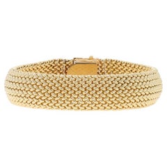 Gelbgold Gewebtes Mesh-Kettenarmband aus Gelbgold 7 1/2" - 14k