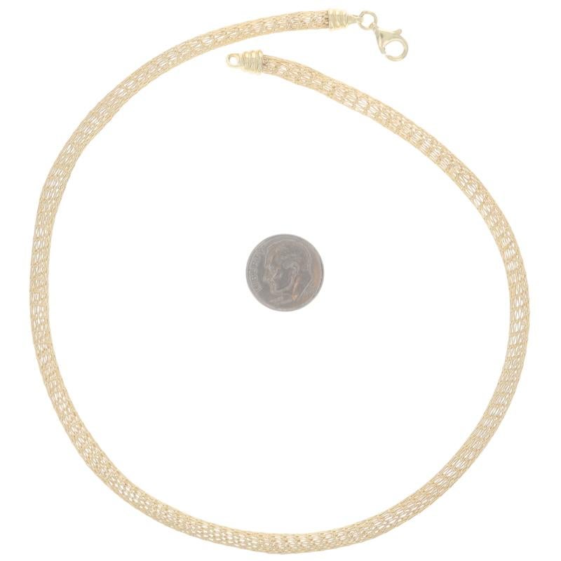 Donna Collana a catena in oro giallo a maglia intrecciata da 16