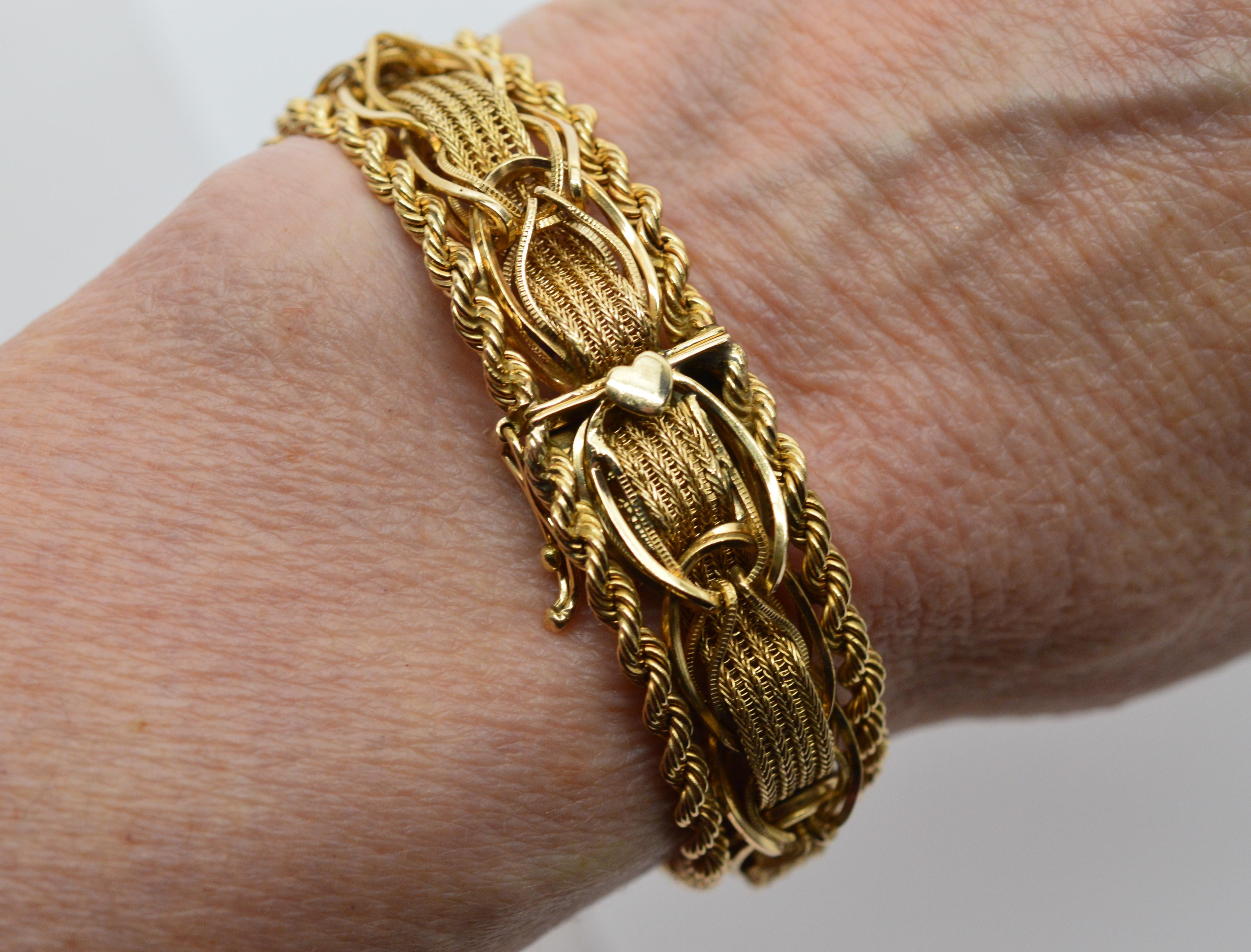 braided gold bracelet