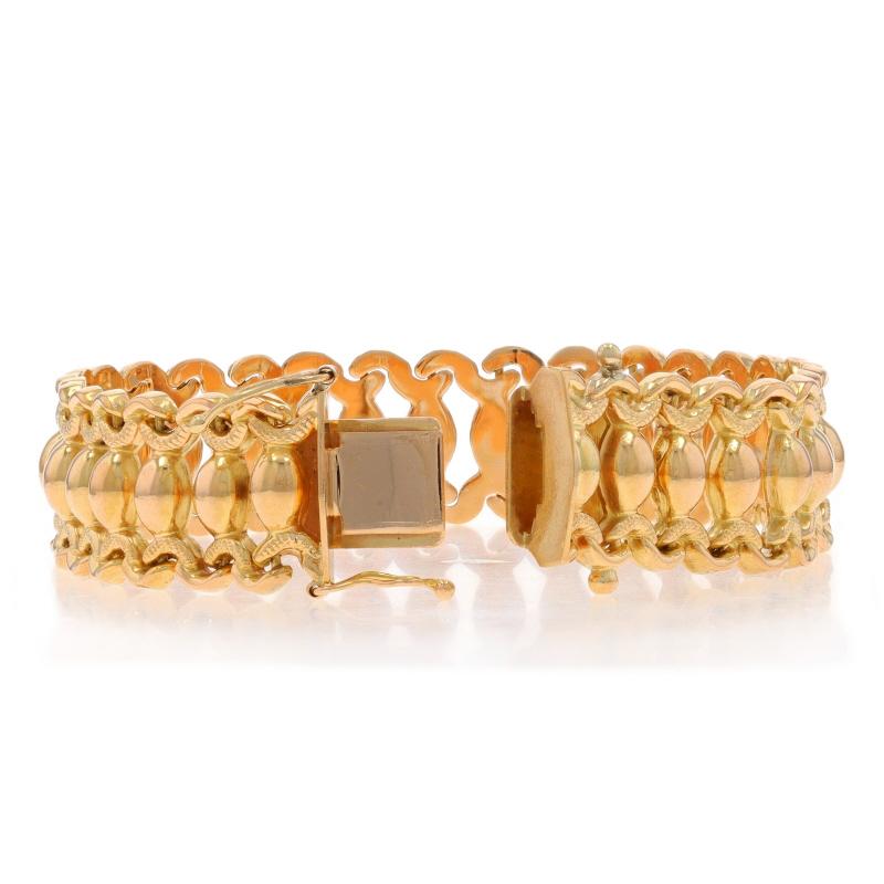 Bracelet en or jaune à maillons tressés 7 1/4