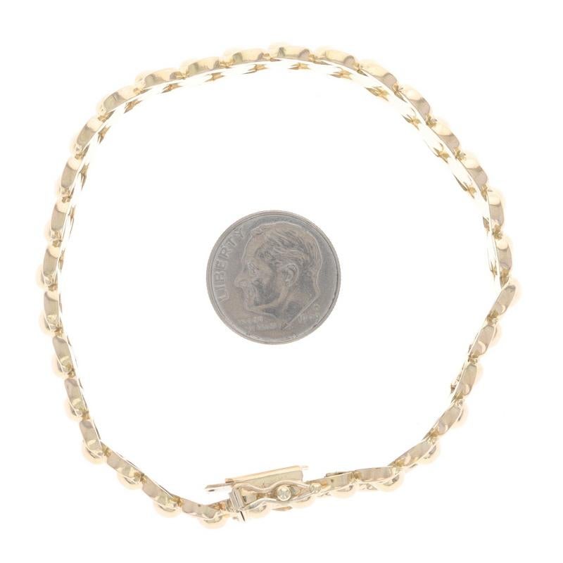 Bracelet en or jaune à maillons tressés 7 1/4