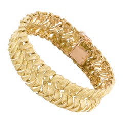 Vintage Neiman-Marcus 18K Textured Gold Bracelet