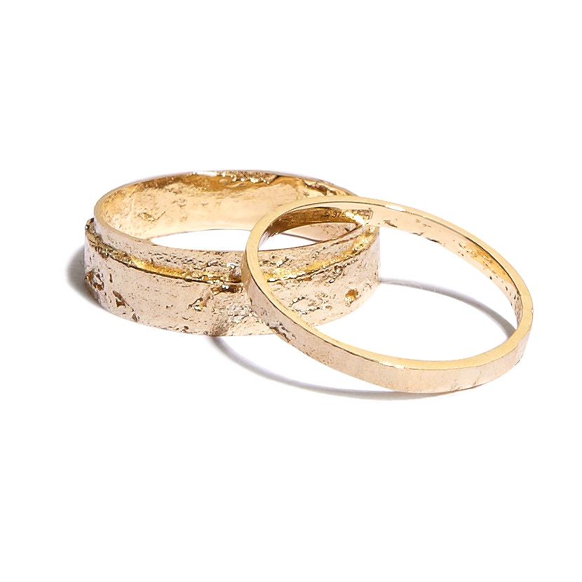 Yellow Gold Wrapped Paper Ring by Allison Bryan 1