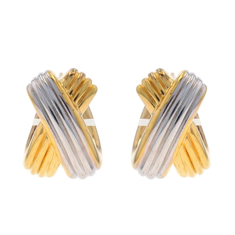 Marchio: Carla

Contenuto metallico: Oro giallo 14k e oro bianco 14k

Stile: Huggie Hoop
Tipo di chiusura: Chiusura a scatto
Tema: X Crossover
Caratteristiche: Dettagli a costine e struttura cava per un abbigliamento confortevole

Misure

Alto: