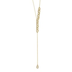 Yellow Gold Y Diamond Necklace