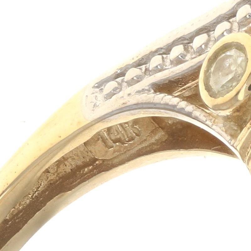 Women's Yellow Gold Yellow Sapphire & Diamond Ring, 14k Oval 1.94ctw Cathedral Milgrain