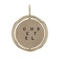 Yellow Gold You had Me at Hello Spinner Charm - 14k Love