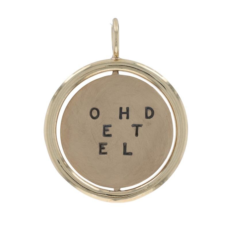 Yellow Gold You had Me at Hello Spinner Charm - 14k Love For Sale