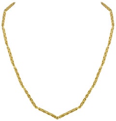 Yellow Gold Zig-Zag Necklace, by Lucie Heskett-Brem