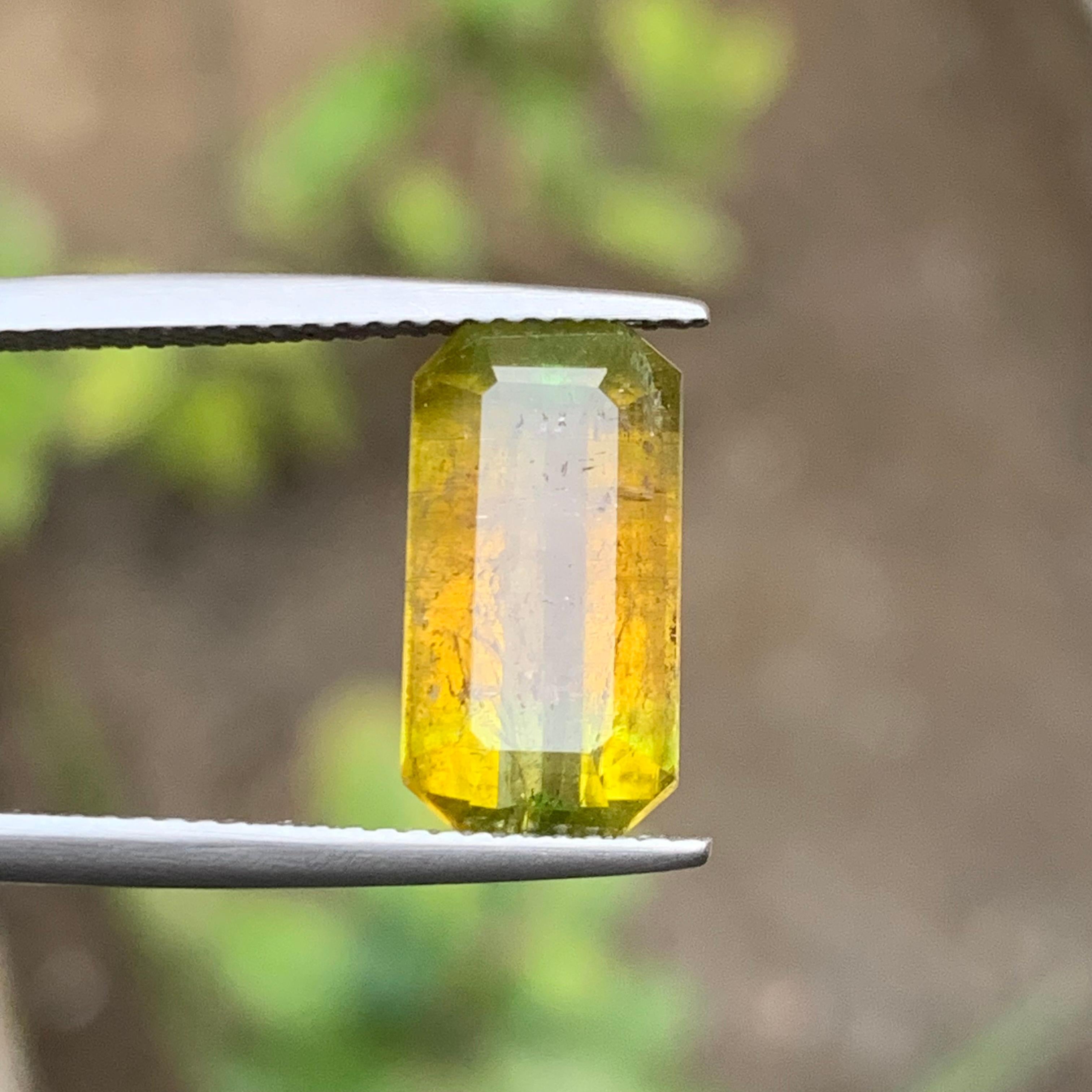 Bague et pendentif en tourmaline naturelle bicolore jaune, verte et rose de 5,20 carats en vente 2