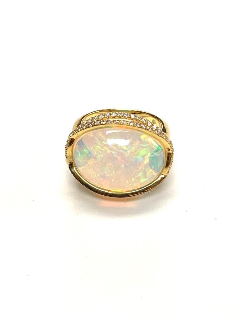 Goshwara Opal Cabochon And Diamond Ring 1