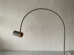 Yellow-Grey Arc Shaped Large Office Clamp Desk Lamp by Targetti, 1970s, Italy