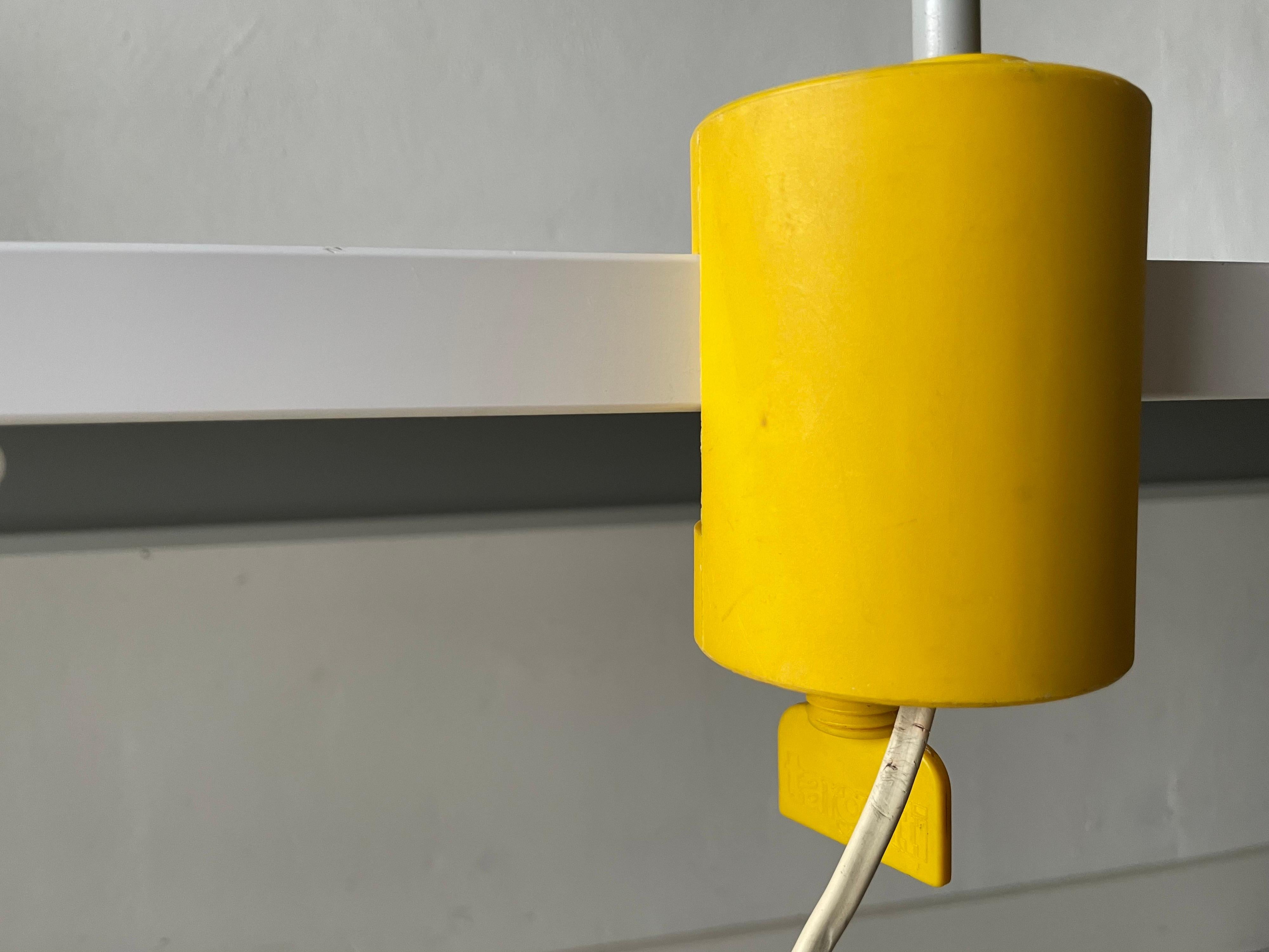 Yellow-Grey Arc Shaped Large Office Clamp Desk Lamp by Targetti, 1970s, Italy For Sale 1